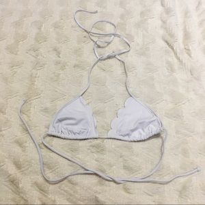 VICTORIA SECRET White Scalloped String Bikini